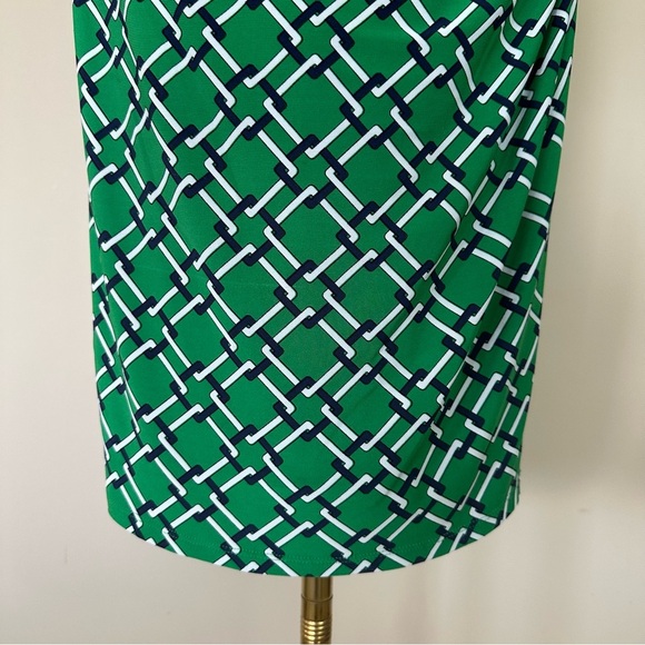 Lauren Ralph Lauren Slinky Stretch Dress Women 4 Faux Wrap Career Ruched V-neck - Picture 6 of 10